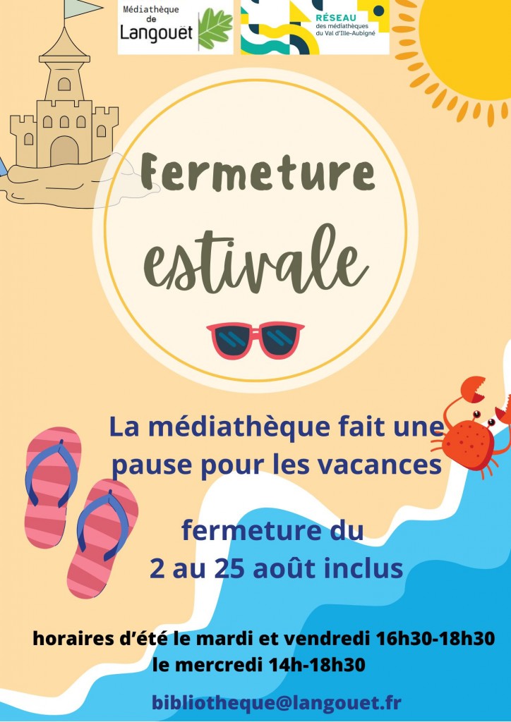 Horaires d'été médiathèque